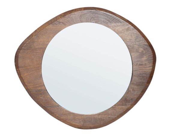 Specchio Con Cornice Erin Marrone 70×60 In Legno Di Mango E Vetro – Bizzotto
