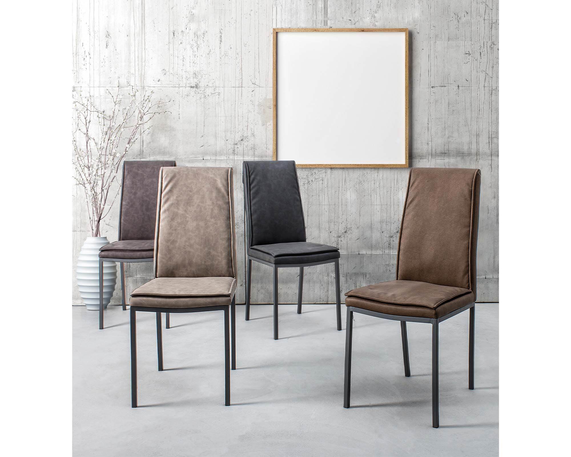 Sedia Sofie Argilla in Acciaio e Similpelle - Bizzotto - immagine 9