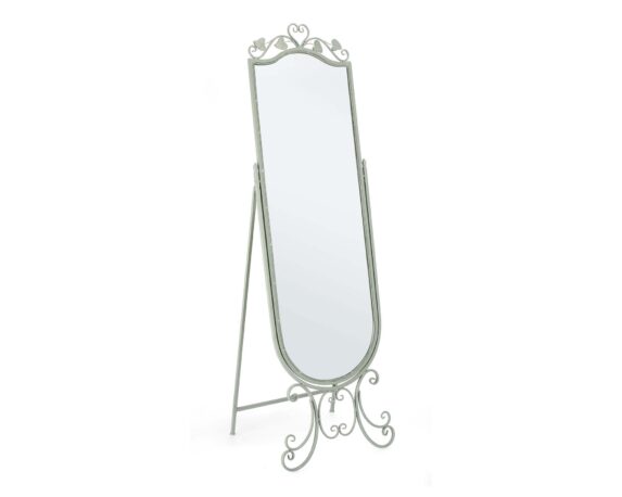 Specchio Harriet Stand Salvia In Acciaio E Vetro – Bizzotto