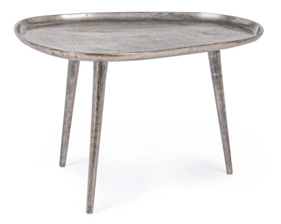 Tavolino Tahir 60×50 In Alluminio – Bizzotto