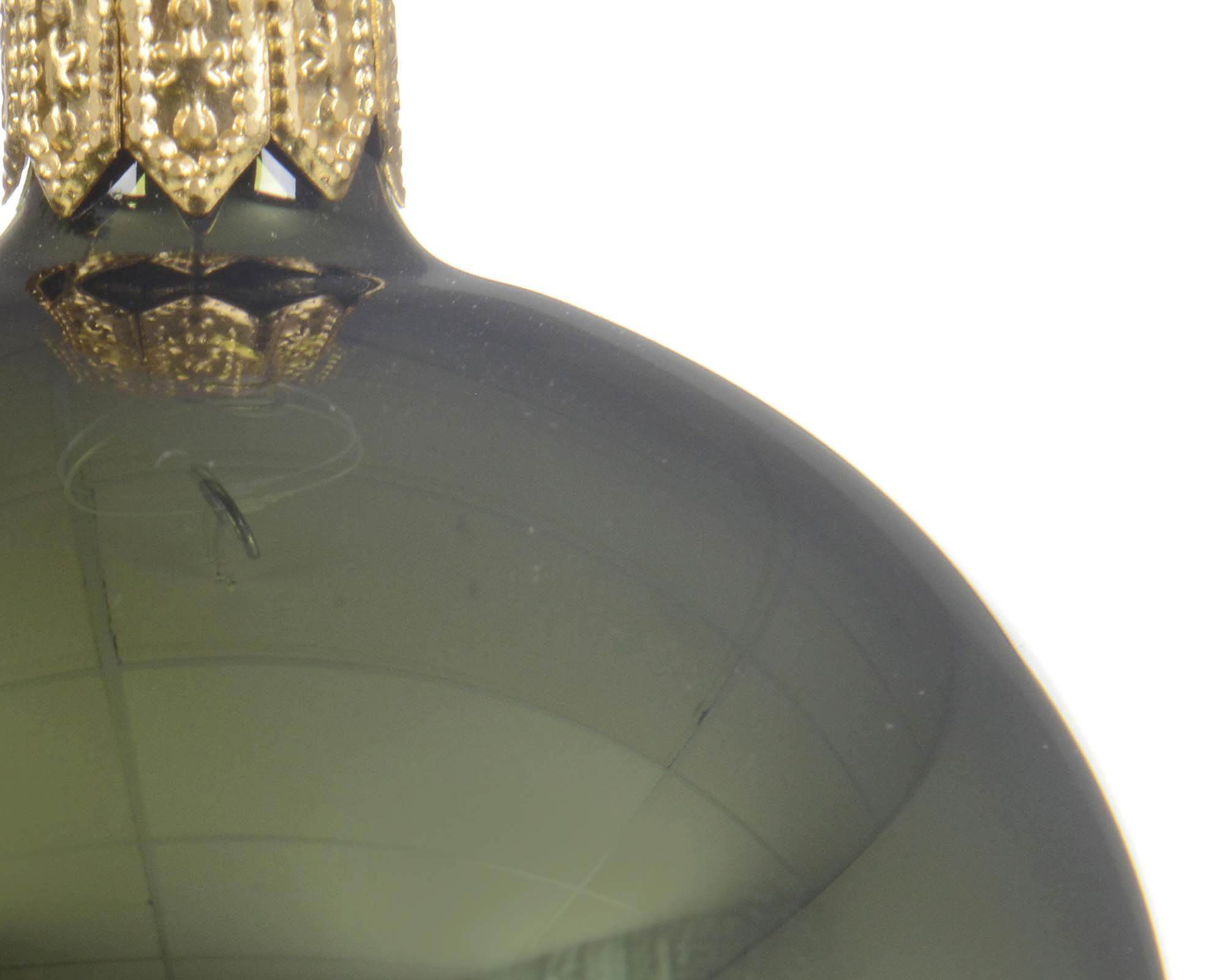 Set 4 Pz Decorazione Sfera Verde D10cm in Vetro - immagine 2