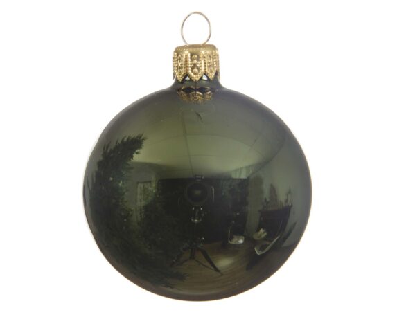 Set 4 Pz Decorazione Sfera Verde D10cm in Vetro