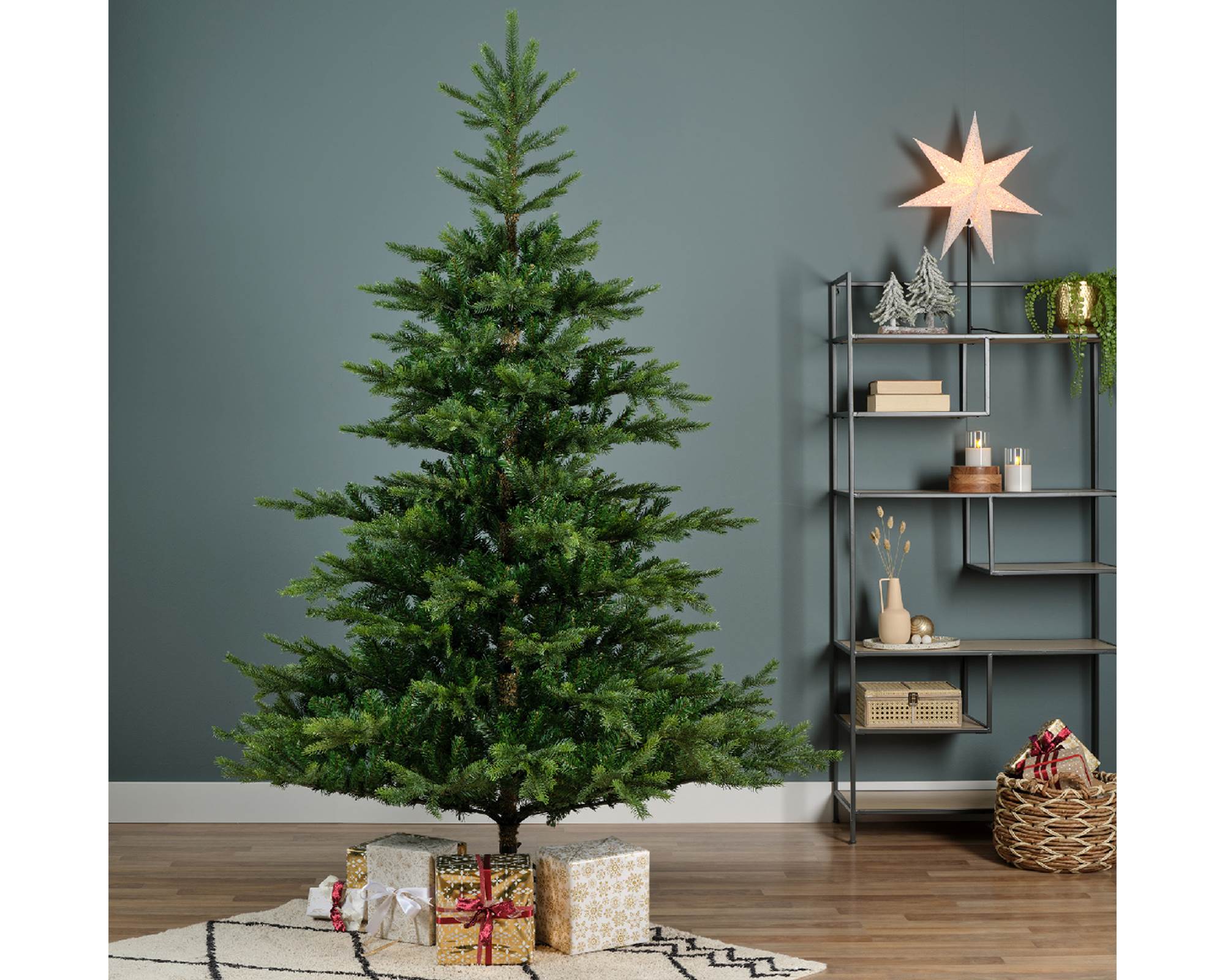 Albero Abete Grandis Sintetico con 1564 Rami D132x180h in Pe e Pvc - immagine 3