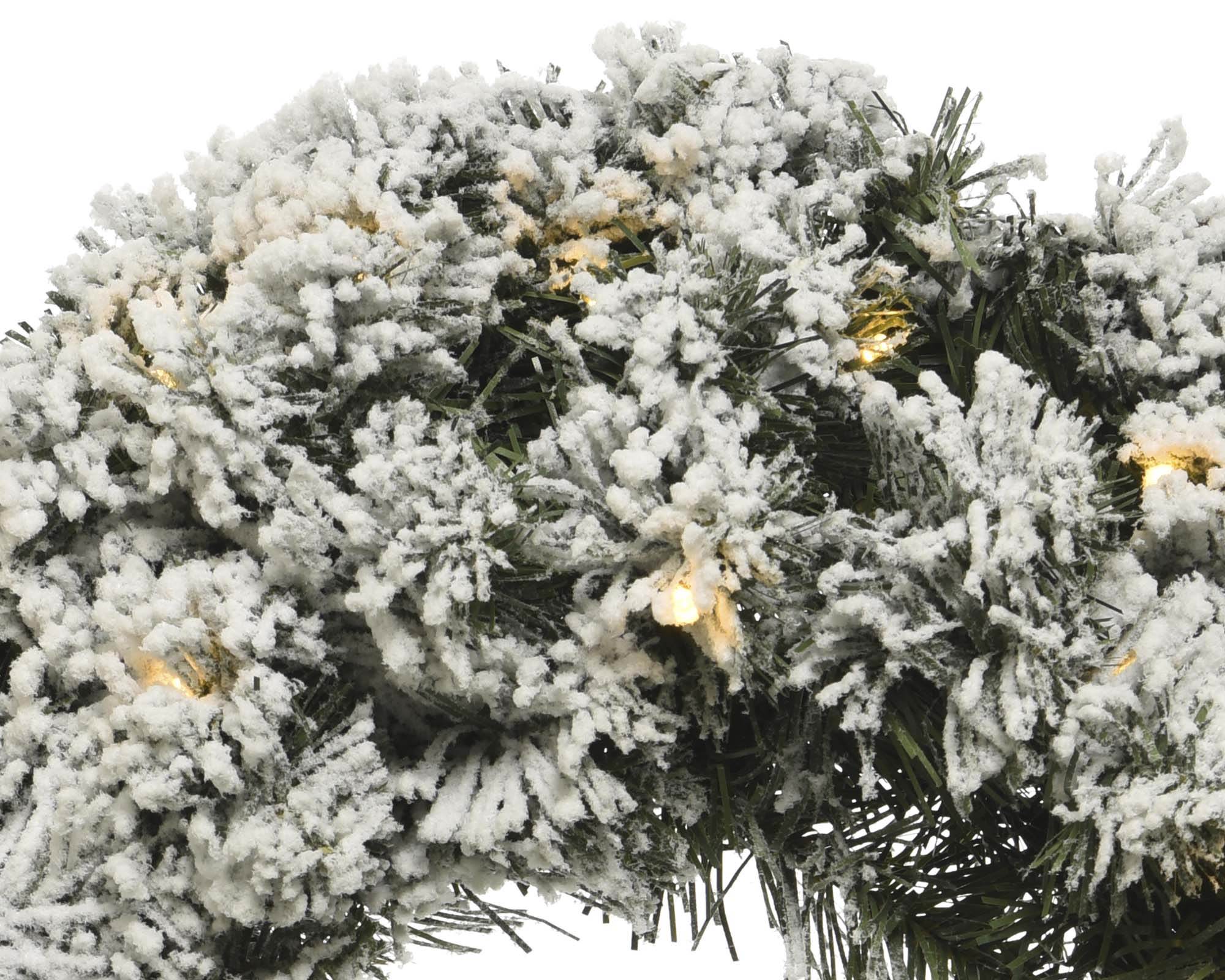 Decorazione Ghirlanda Floccato Imperial con Luci con Luci in PVC - immagine 2