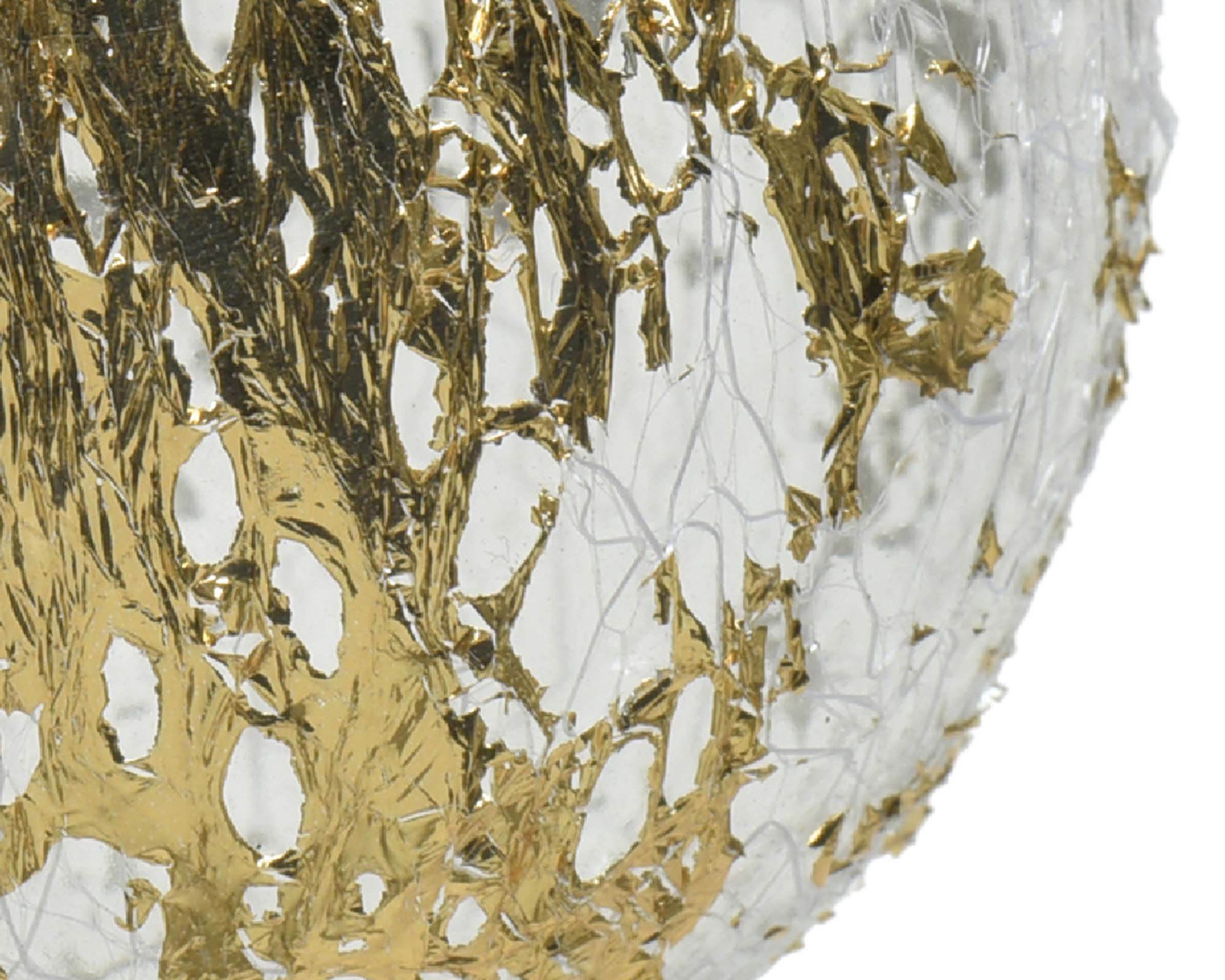 Decorazione Sfera Trasparente con Inserto Oro D8CM - immagine 2