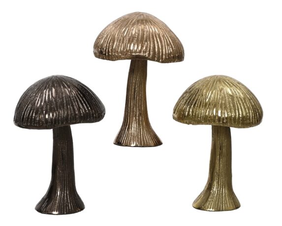 Decorazione Fungo Assortito 14h in Alluminio