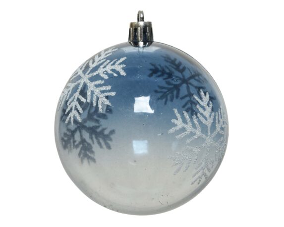 Decorazione Sfera Blu con Fiocco di Neve D8CM