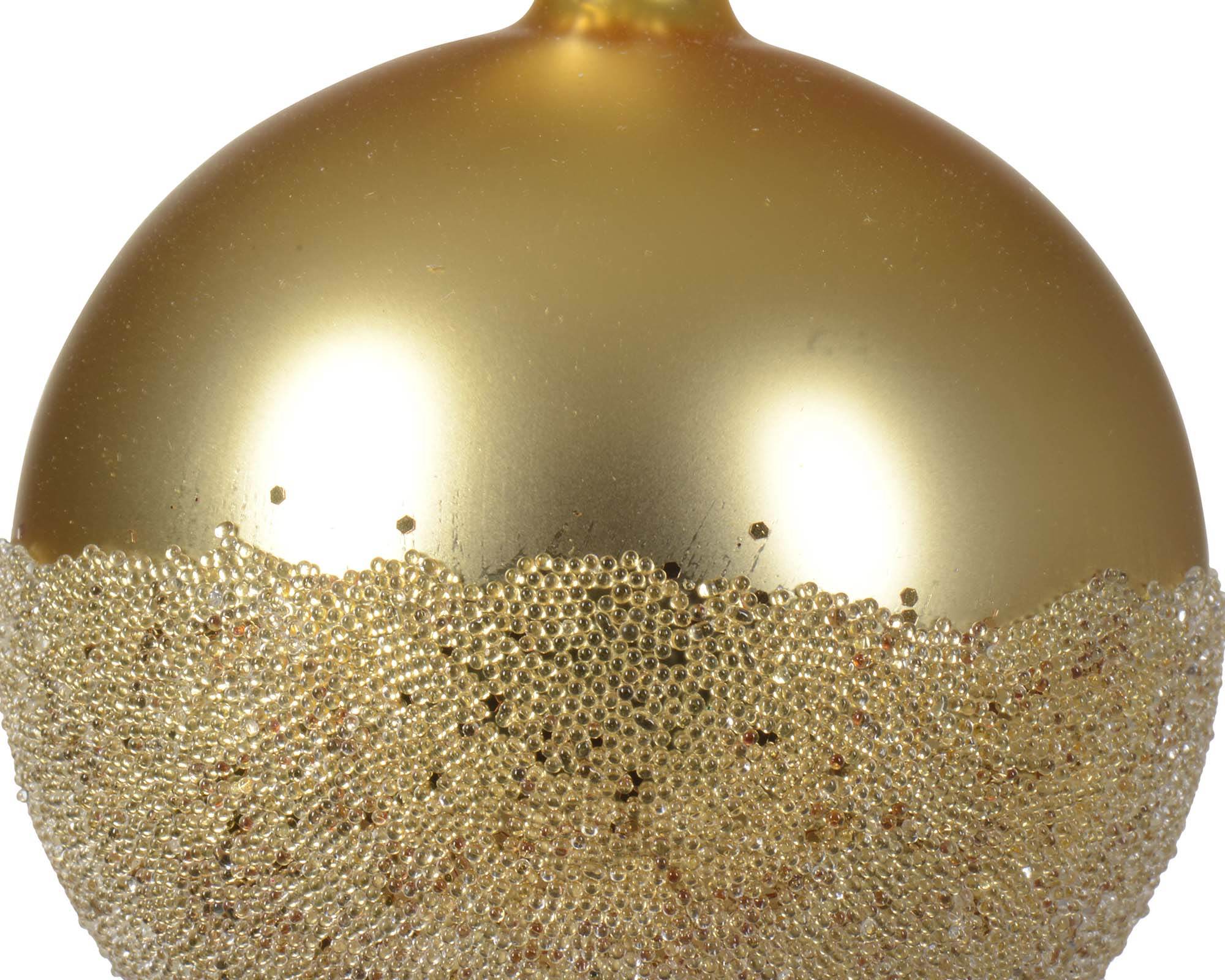 Decorazione Sfera Oro con Perline Assortito D8CM in Vetro - immagine 2