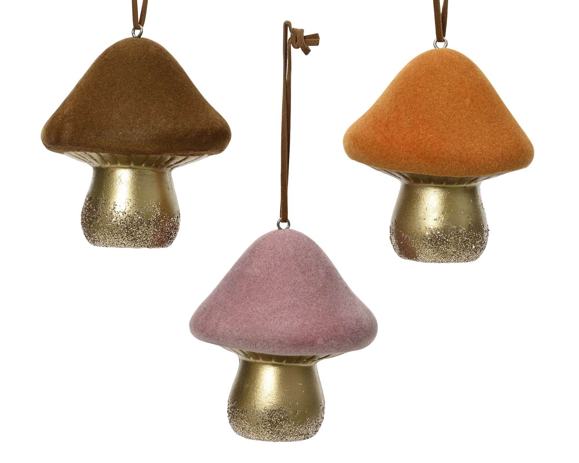 Decorazione da Appendere Fungo Assortito 9h in Terracotta