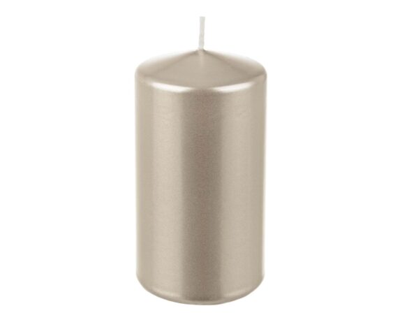 Decorazione Candela Basic Perla Metallizzato 6×12 in Paraffina – Bizzotto