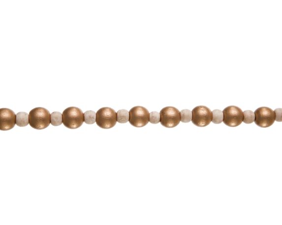 Decorazione Catena Beads Oro In Legno – Bizzotto