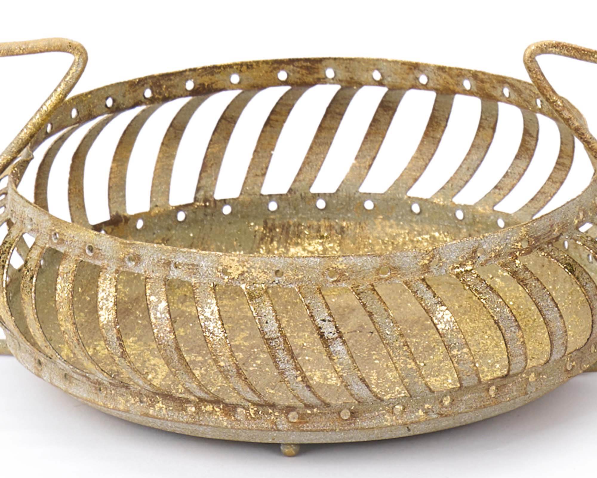 Decorazione Portacandela Profilo Albero di Natale Oro 35x24x17cm in Metallo - immagine 3