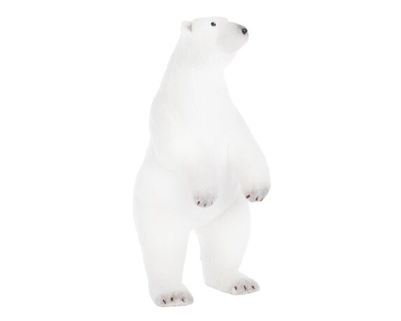 Decorazione Orso Alaska Stand Bianco In Plastica E Polistirolo – Bizzotto