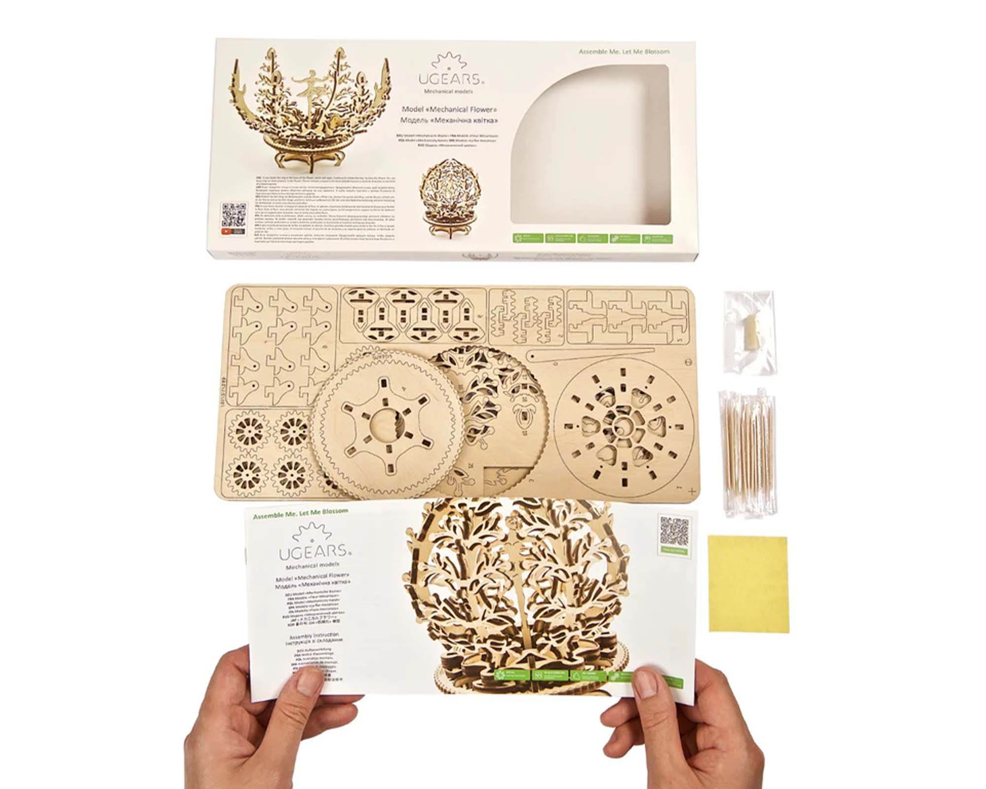 Modellino Fiore Meccanico in Legno - Ugears - immagine 8