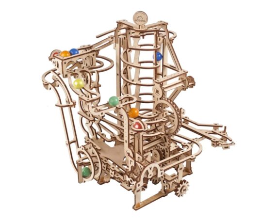 Modellino Pista per Biglie con Scivolo a Spirale in Legno – Ugears