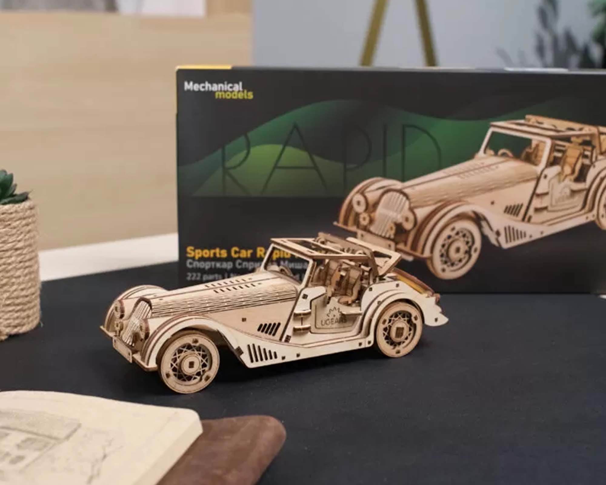 Modellino Sports Car Rapid Mouse in Legno - Ugears - immagine 8