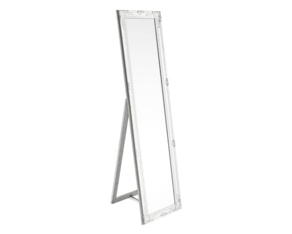 Specchio Miro Con Cornice E Sostegno Bianco 40×160 In Legno Di Paulownia – Bizzotto