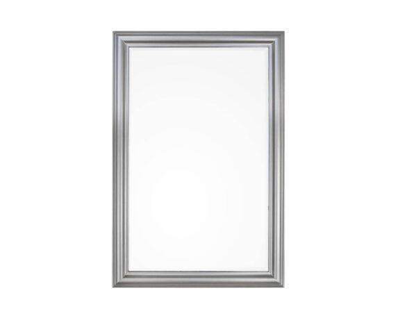 Specchio Sanzio Con Cornice Effetto Matto Argento 60×90 In Legno Di Paulonia – Bizzotto