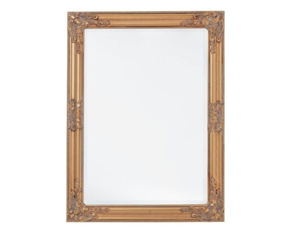 Specchio Miro Con Cornice Oro 62×82 In Legno Di Paulownia E Vetro – Bizzotto