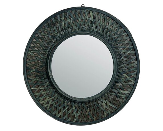 Specchio Con Cornice Lisette Tondo Verde D61 In Legno Di Abete – Bizzotto