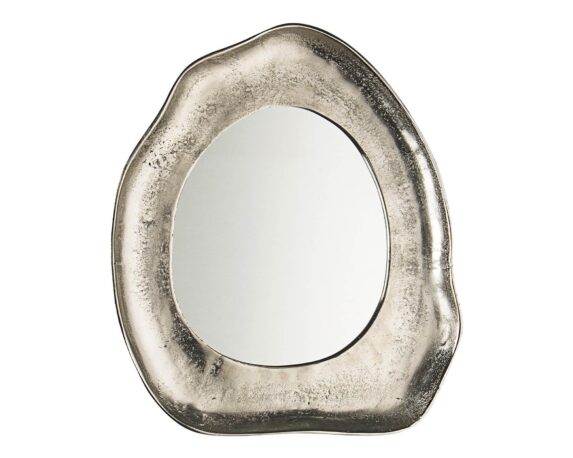 Specchio Con Cornice Asmita Nickle 31×29 In Alluminio – Bizzotto