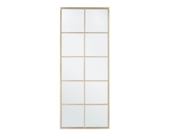 Specchio Con Cornice Window Nucleos Oro 125×50 In Vetro E Acciaio – Bizzotto