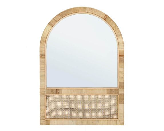 Specchio Con Cornice Hajar Arco Naturale 50×70 In Rattan E MDF – Bizzotto