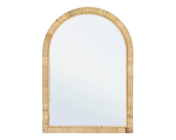 Specchio Con Cornice Hakima Arco Naturale 50×70 In Rattan E MDF – Bizzotto