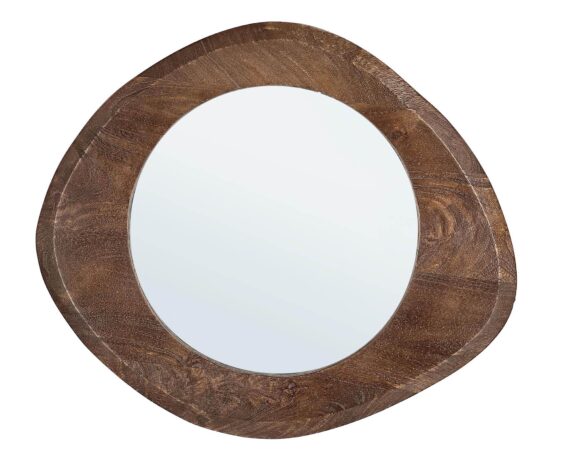 Specchio Con Cornice Erin Marrone 50×44 In Legno Di Mango E Vetro – Bizzotto