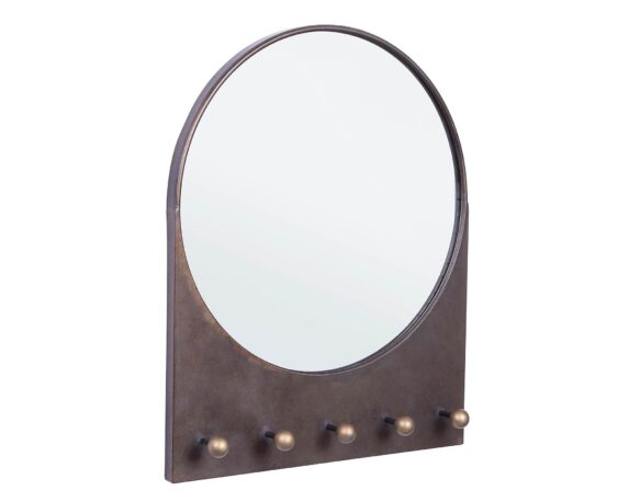 Specchio Con Cornice E 5 Ganci Contours In Vetro E Acciaio – Bizzotto