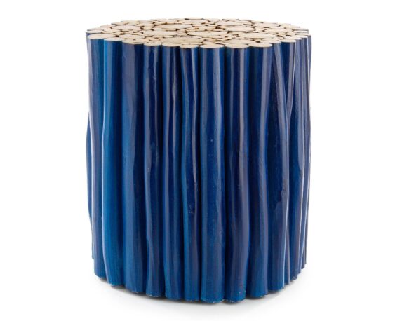 Tavolino Guadalupe Blu In Rami Di Teak E Nitrocellulosa – Bizzotto