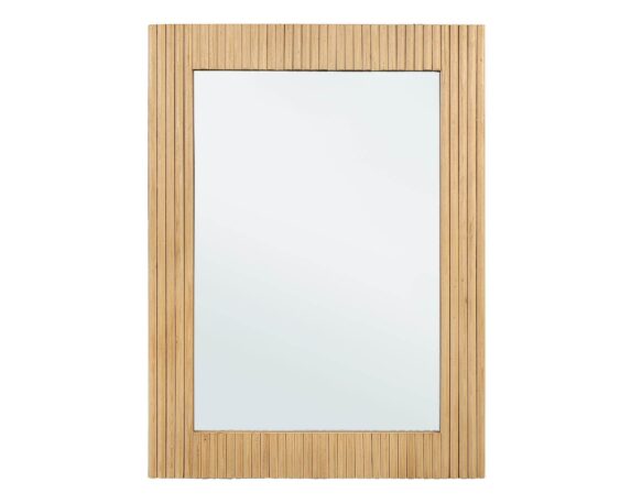 Specchio Con Cornice Charley Rettangolare Naturale 60×80 In Legno Di Paulownia E MDF – Bizzotto