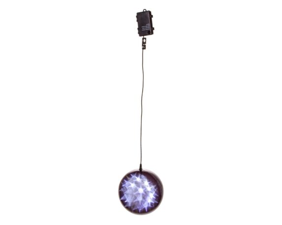 Decorazione Sfera D20 Con 36 LED Nero In Plastica – Bizzotto