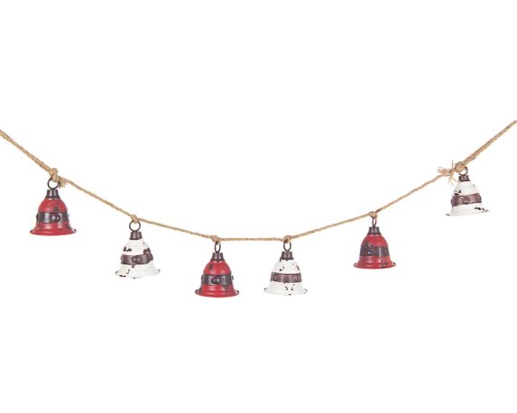 Decorazione String Campanelle Lindy Rosso E Bianco In Metallo E Corda – Bizzotto