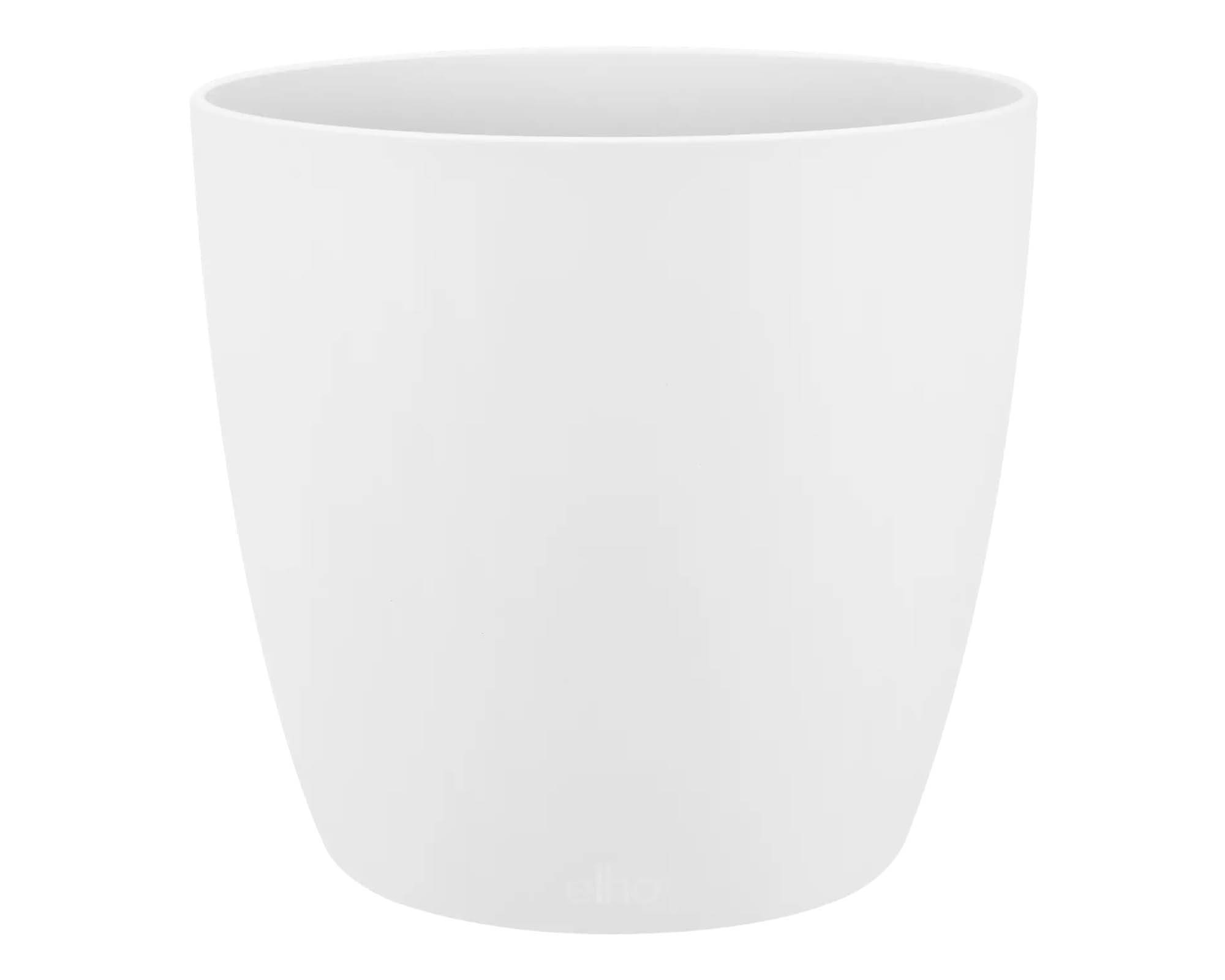 Cachepot Tondo Brussels Bianco 14cm in Plastica Riciclata - Elho - immagine 3