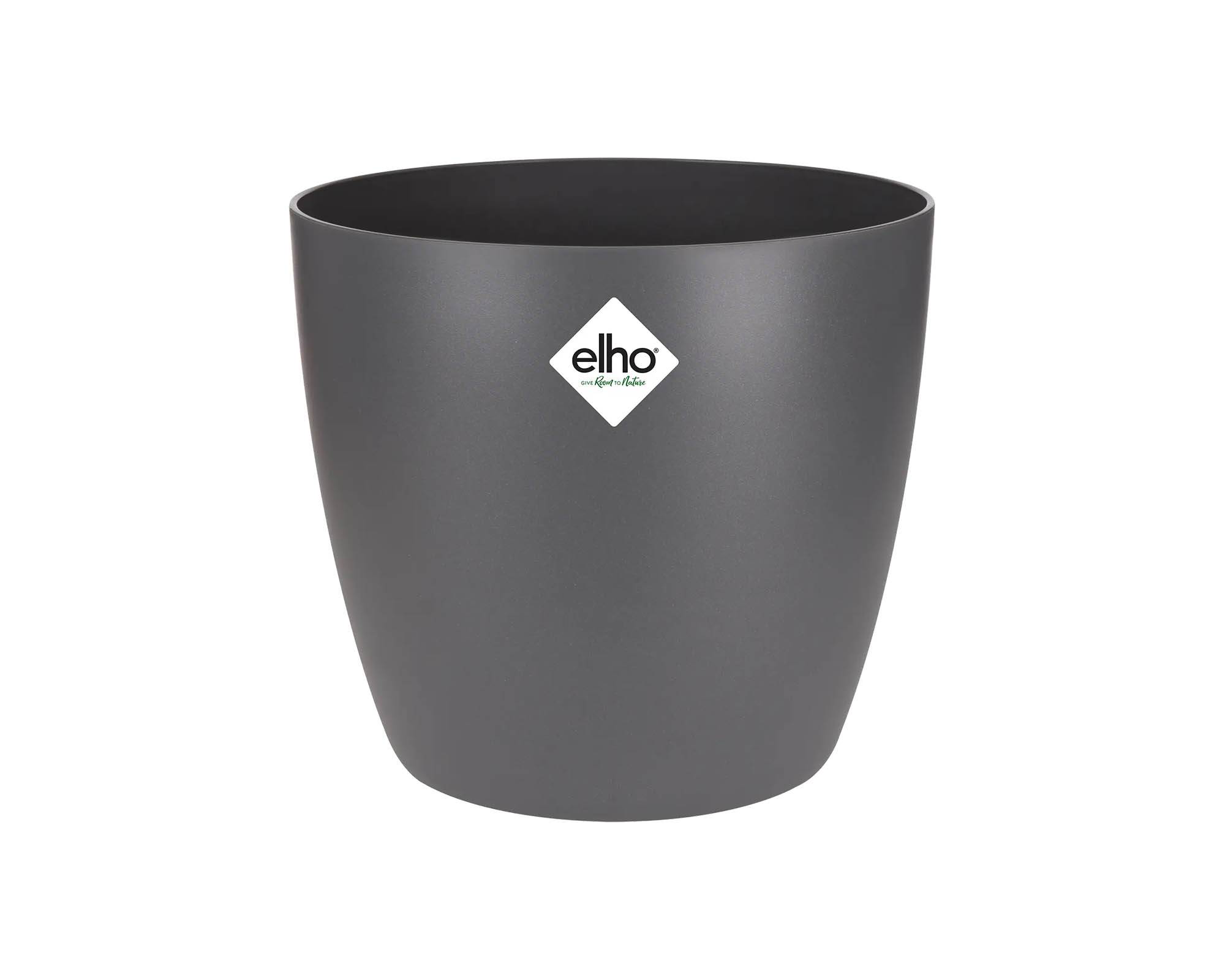 Cachepot Tondo Brussels Antracite 16cm in Plastica Riciclata - Elho