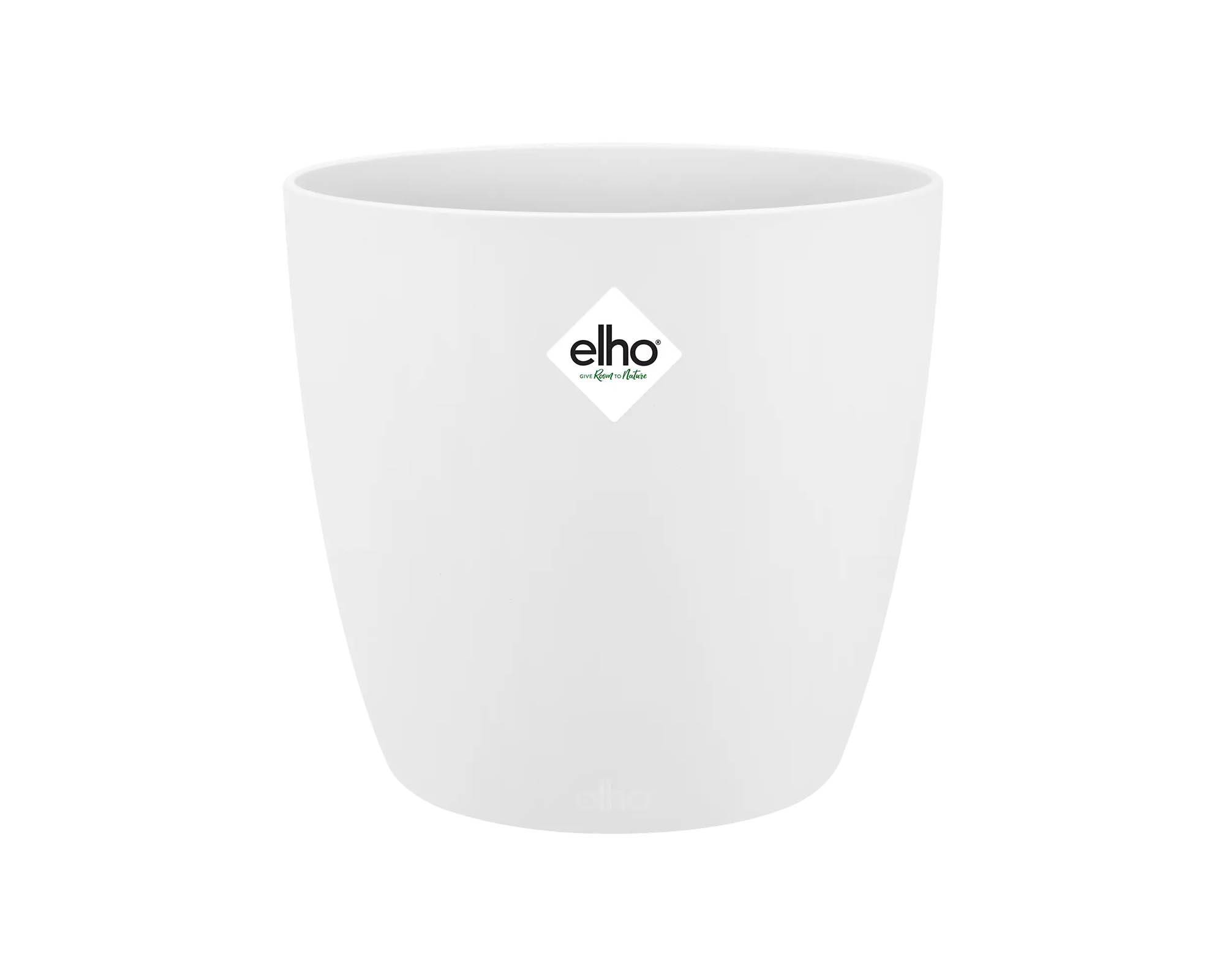 Cachepot Tondo Brussels Bianco 18cm in Plastica Riciclata - Elho