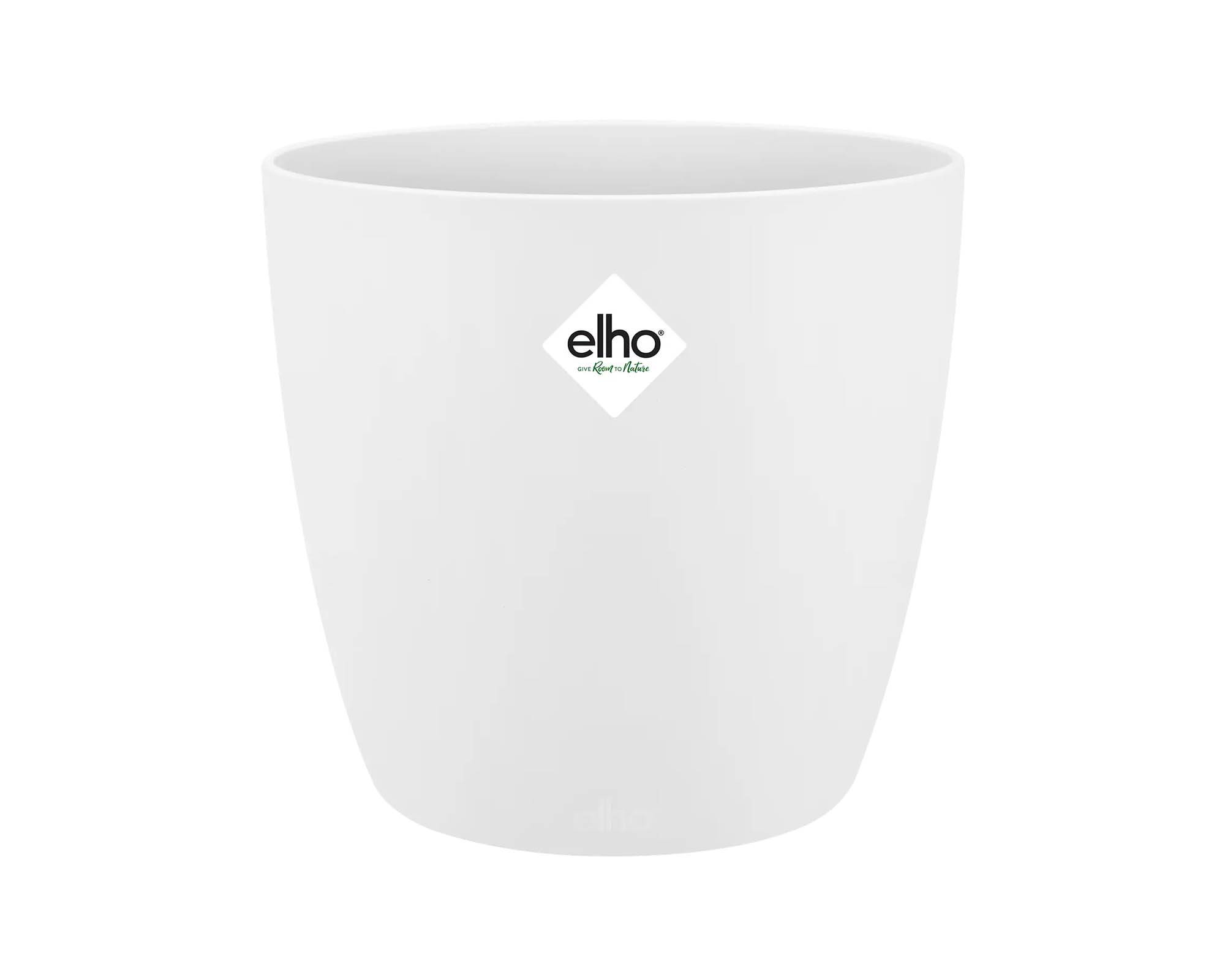 Cachepot Tondo Brussels Bianco 20cm in Plastica Riciclata - Elho