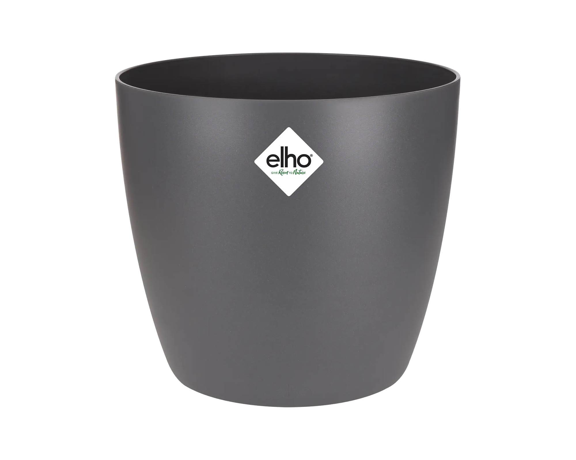 Cachepot Tondo Brussels Antracite 20cm in Plastica Riciclata - Elho