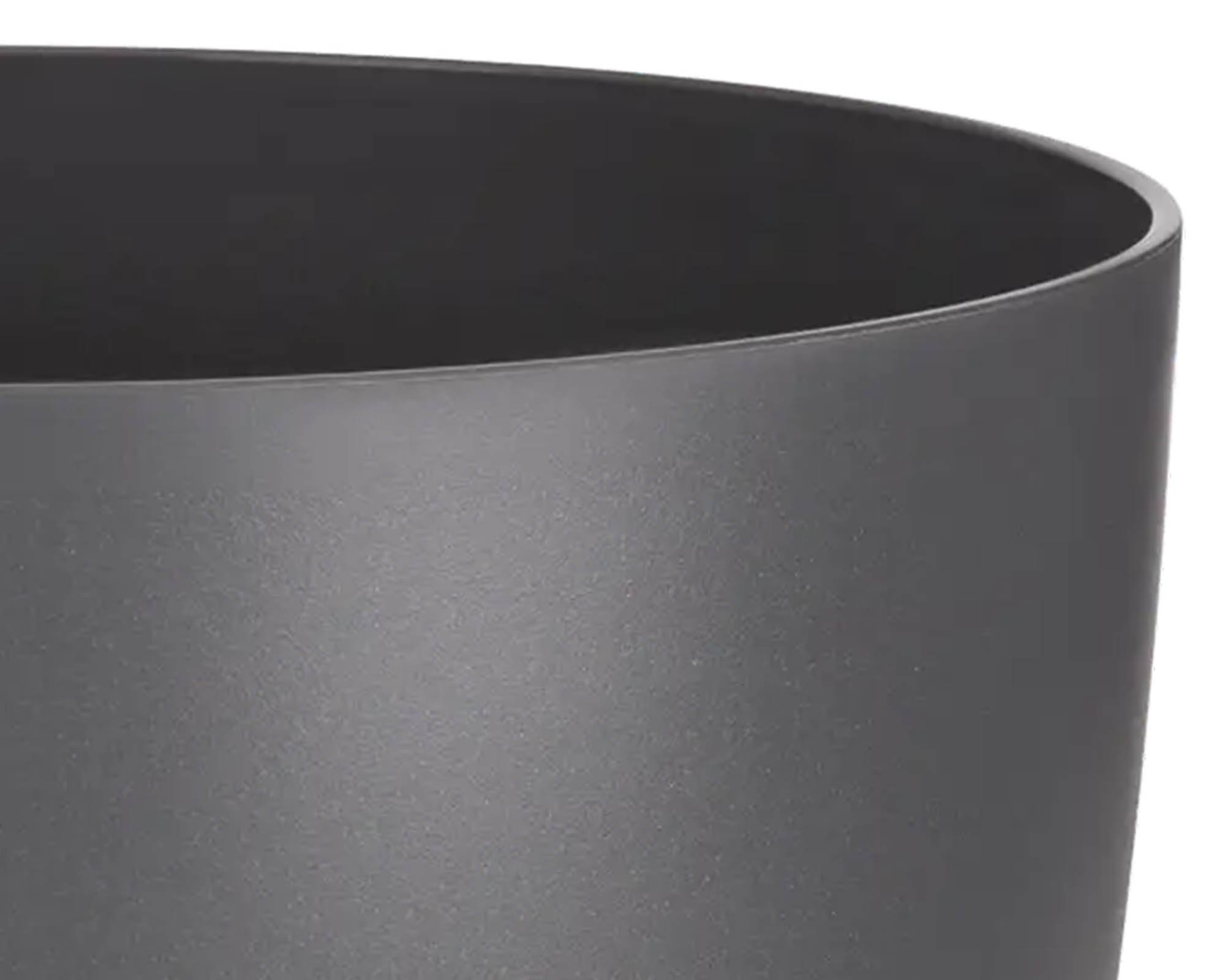 Cachepot Tondo Brussels Antracite 20cm in Plastica Riciclata - Elho - immagine 3