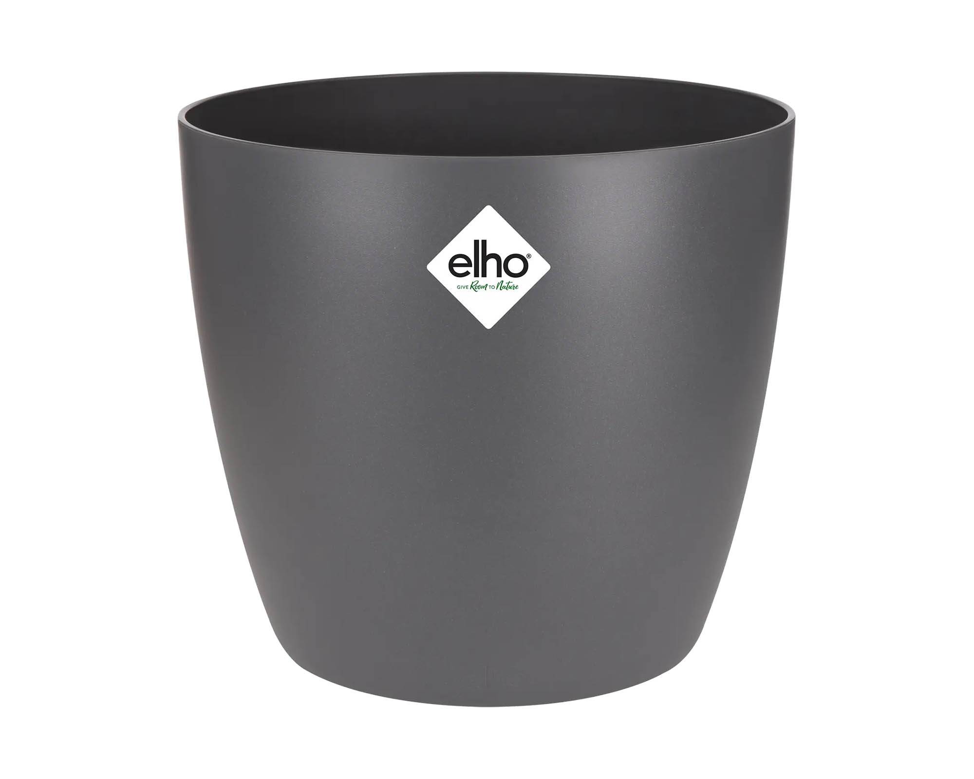 Cachepot Tondo Brussels Antracite 22cm in Plastica Riciclata - Elho