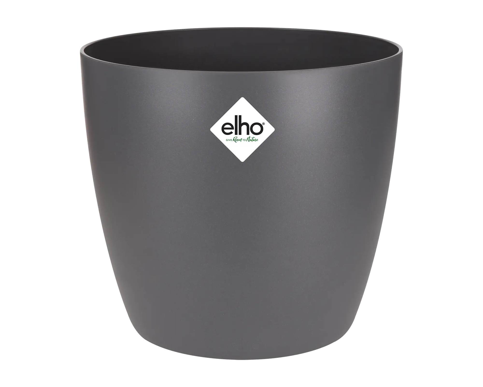 Cachepot Tondo Brussels Antracite 25cm in Plastica Riciclata - Elho