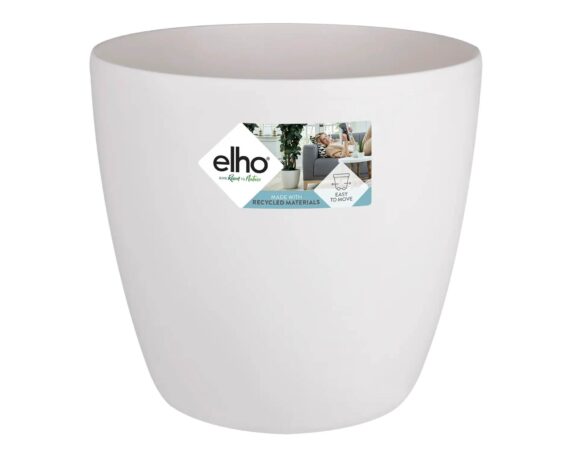 Cachepot Tondo Brussels Con Ruote Bianco D47 In Plastica Riciclata – Elho