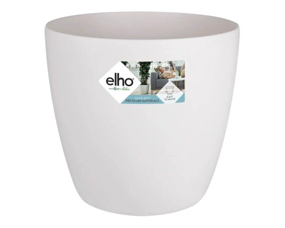 Cachepot Tondo Brussels con Ruote Bianco D47 in Plastica Riciclata – Elho