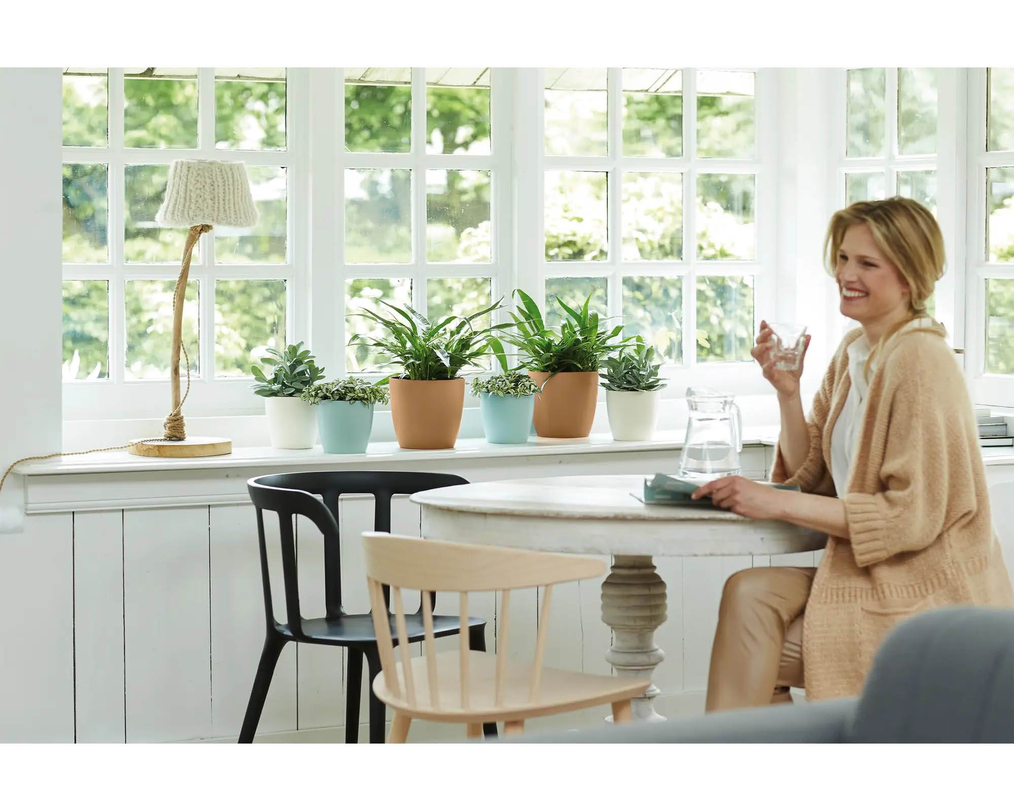 Cachepot Tondo Brussels Menta 18cm in Plastica Riciclata - Elho - immagine 7