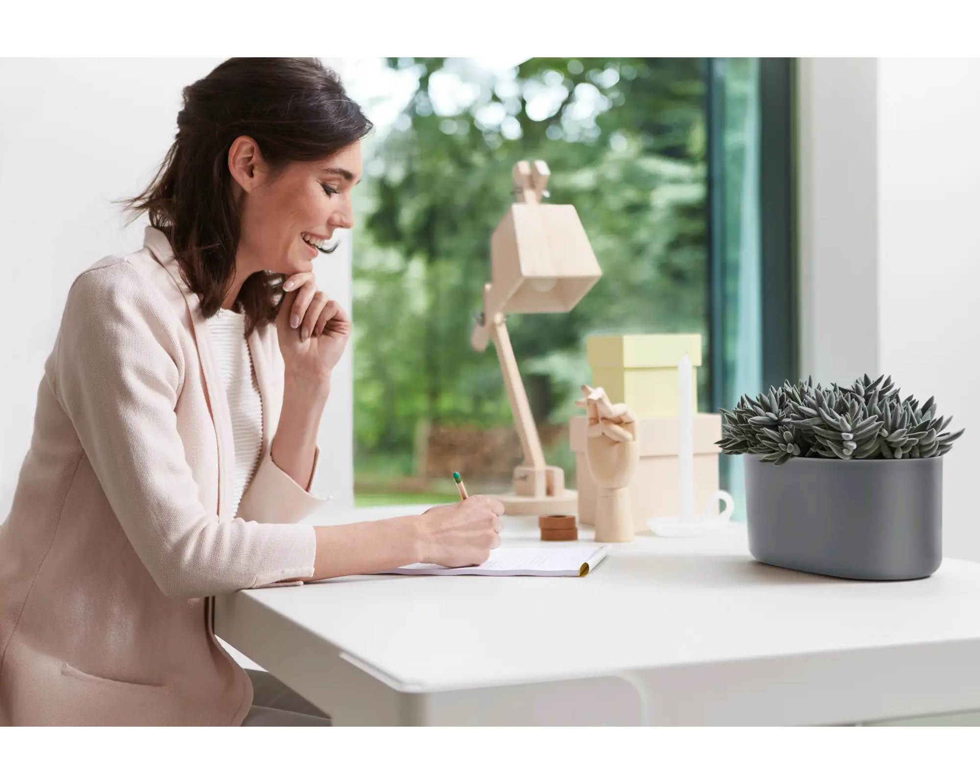 Cachepot B for Soft Duo Antracite 27cm in Plastica Riciclata - Elho - immagine 6