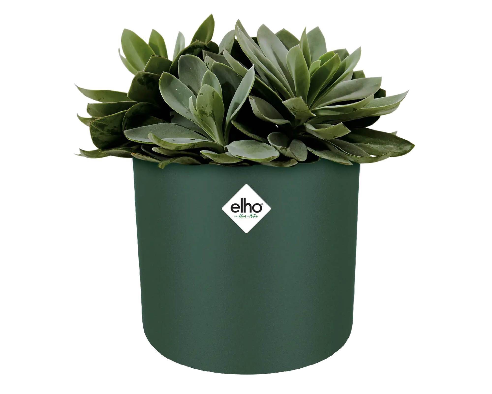 Cachepot Tondo B for Soft Verde Foglia 14cm in Plastica Riciclata - Elho - immagine 5
