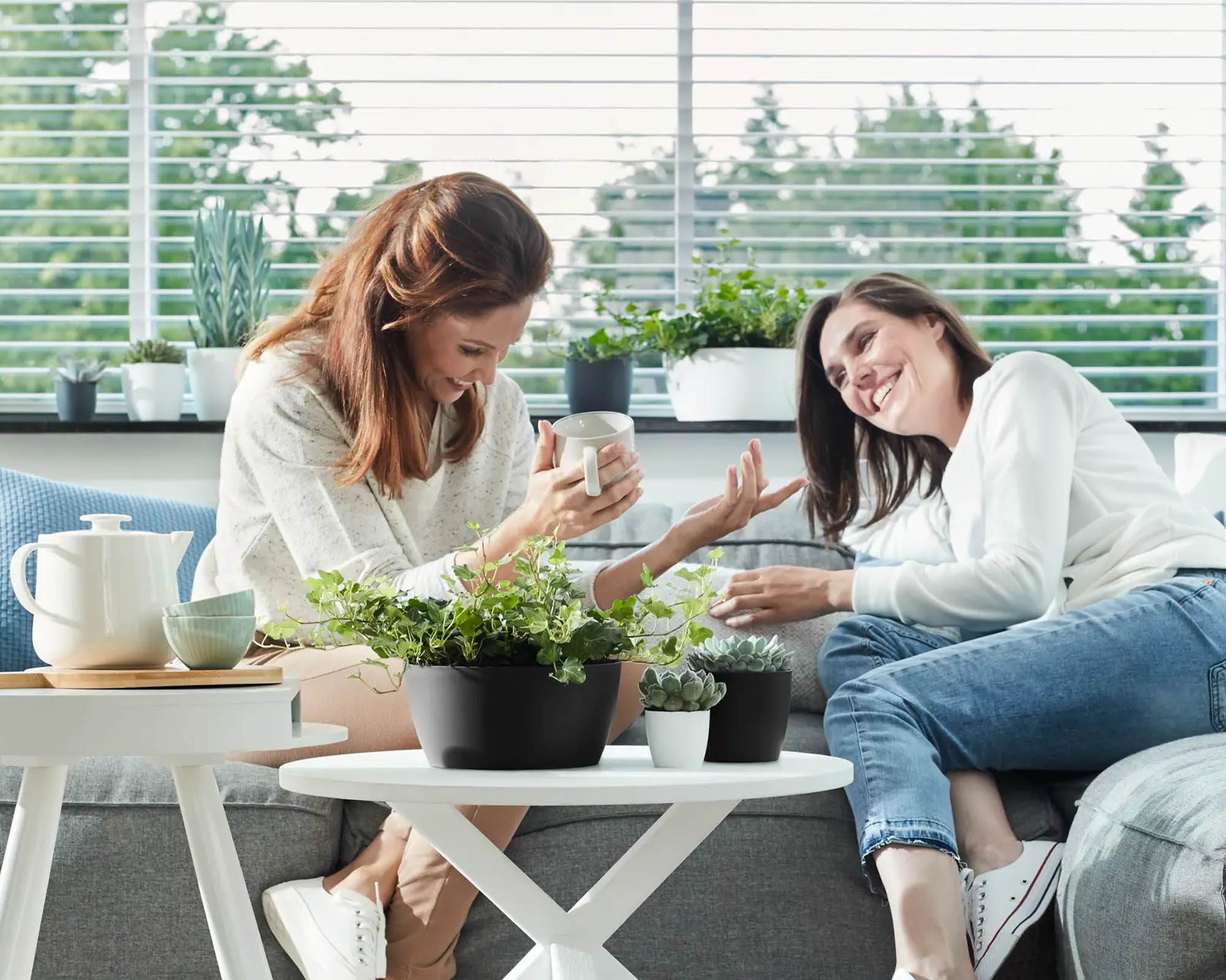 Cachepot Ciotola Brussels Antracite 23cm in Plastica Riciclata - Elho - immagine 6