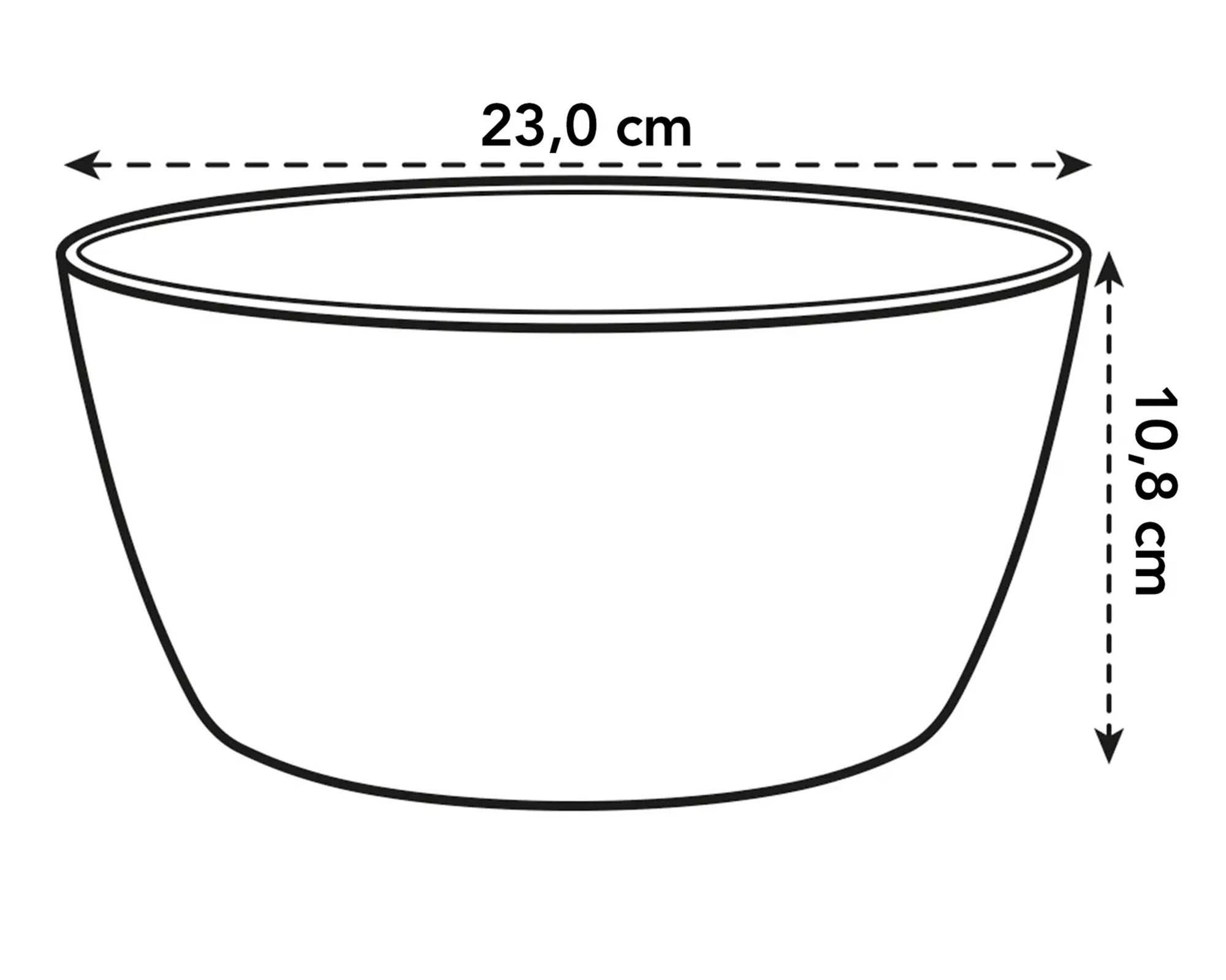 Cachepot Ciotola Brussels Antracite 23cm in Plastica Riciclata - Elho - immagine 7