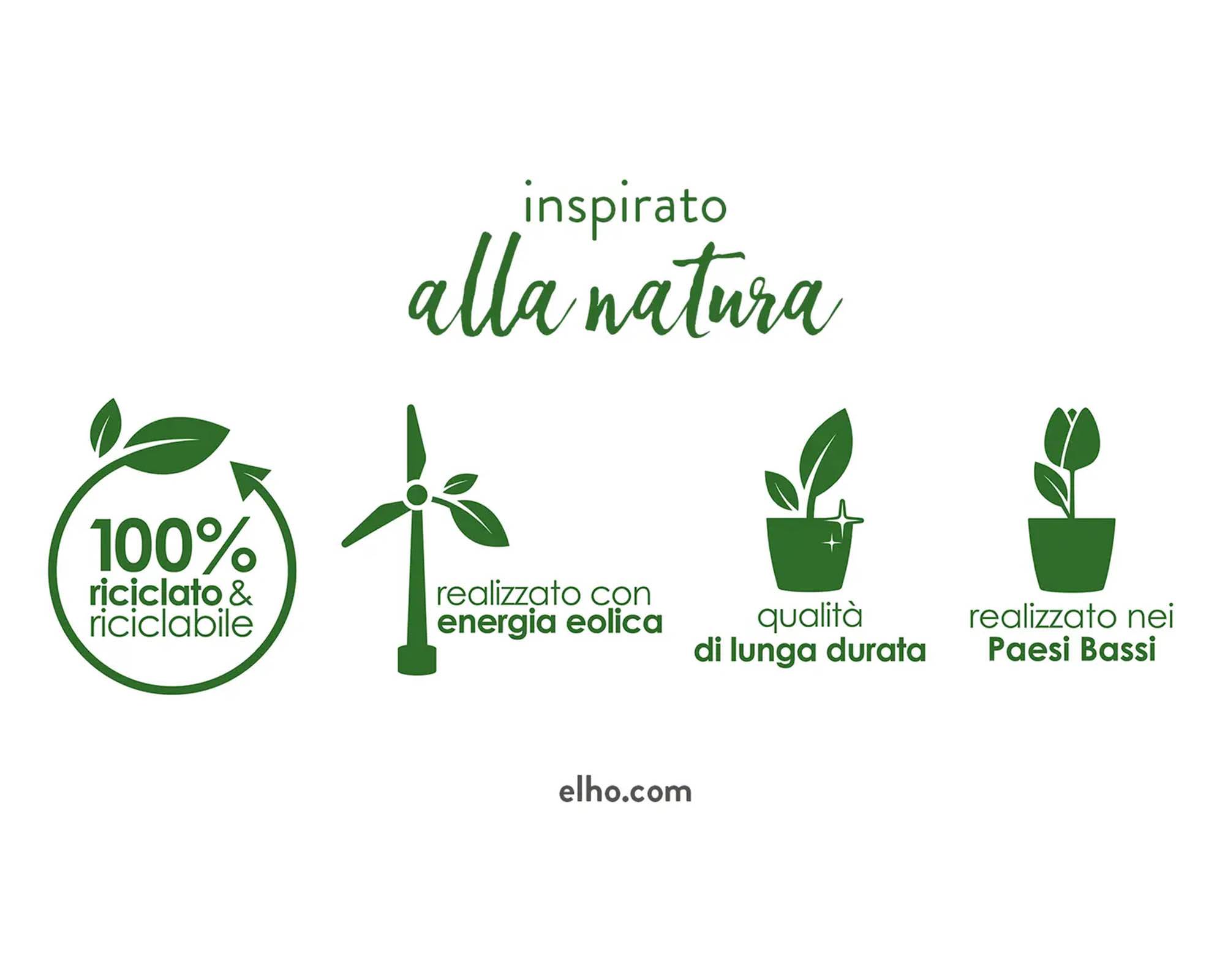 Cachepot B for Original Bianco D25cm in Plastica Riciclata - Elho - immagine 10